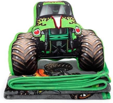 Jay Franco Monster Jam Grave Digger Throw Blanket Pillow Set