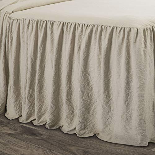 Lush Decor Ruffle Skirt Bedspread Set - King Neutral