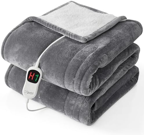 Homemate Electric Heated Blanket Twin - 62x84 Grey