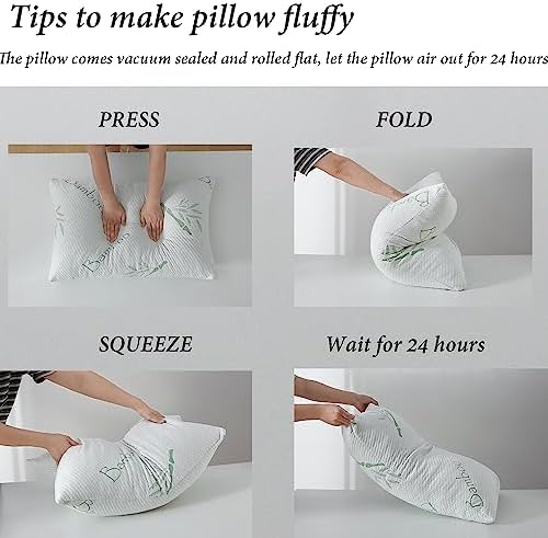 HOXXME Cooling Shredded Memory Foam Pillow Set of 2
