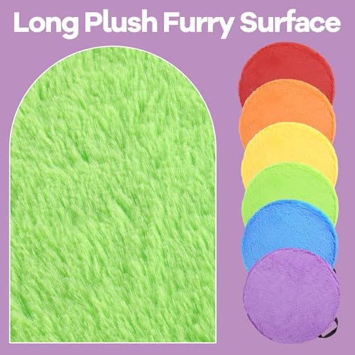 HOMBYS 6-Piece Furry Floor Cushion for Kids and Toddlers
