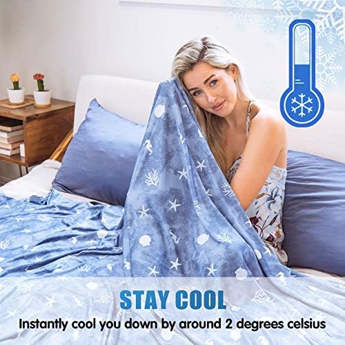 Ailemei Direct Cooling Throw Blanket 50x70 Inch Double Sided