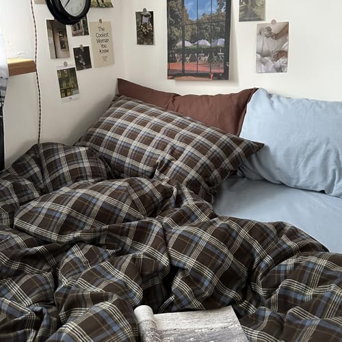 mixinni Buffalo Plaid Duvet Cover Set Twin XL 3 Piece