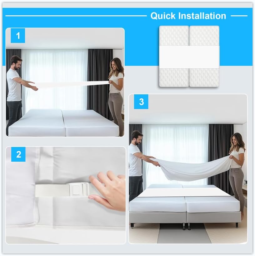 GOTUU Twin to King Bed Converter No Slipping