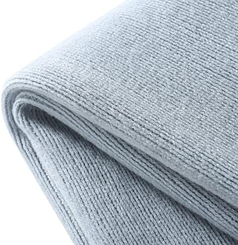 Homiest Light Blue Knitted Throw Blanket with Fringe 1