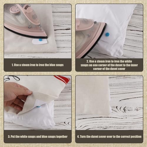 16pcs Heart-Shaped Duvet Clips with 2 Styles