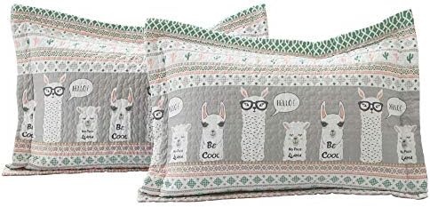 Lush Decor 6-Piece Pink-and-Turquoise Llama Daybed Set