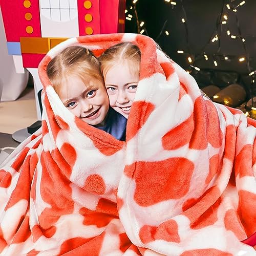 SEEGU Orange Throw Blanket Twin Size - Soft Fuzzy Fleece