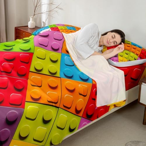 Feelyou Toy Brick Bed Sheet Set for Kids 1