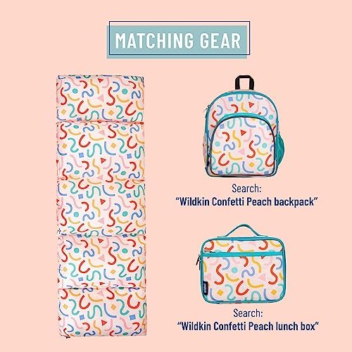 Wildkin Kids Floor Lounger - Travel-Friendly Confetti Peach