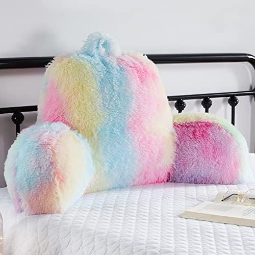 Fluffy Faux Fur Backrest Pillow for Kids and Teens