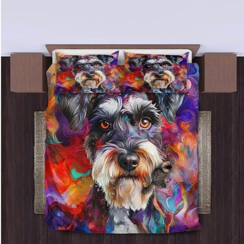 Custom 3D Print Dog Duvet Cover Set for Kids