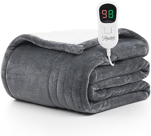 Homemate Heated Throw Blanket 50x60 Inch with 10 Heat Levels