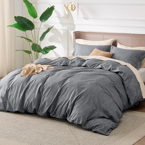 Bedsure Duvet Cover King Size - 3 Piece Set with Zipper Closure