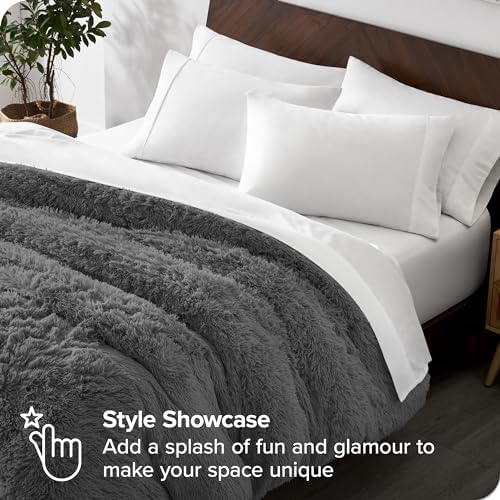 Bare Home Shaggy Fleece Duvet Cover Twin XL