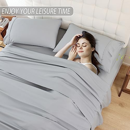 Whitney Home Textile Twin Sheet Set - Luxury Soft Grey