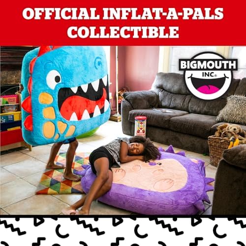 BigMouth Mushroom Shaped Floor Pillow Jumbo Plush Inflatable Lounger for Kids