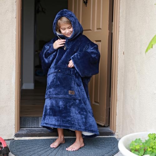 Catalonia Cozy Reversible Sherpa Hoodie for Kids