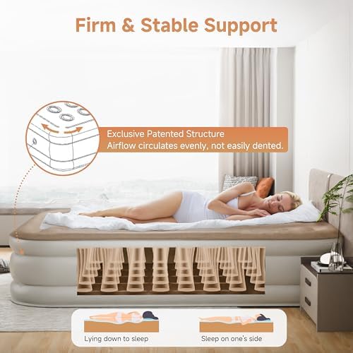 Sebor Air Mattress Twin with Built-in Pump 18 Inch 1