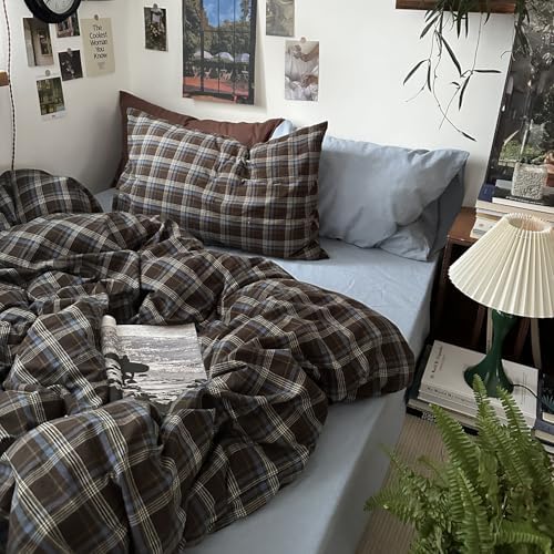 mixinni Buffalo Plaid Duvet Cover Set Twin XL 3 Piece
