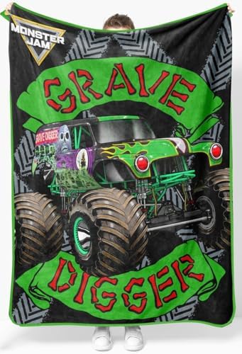 Sunny Side Up Monster Jam Throw Blanket - 46x60 Inches Fleece