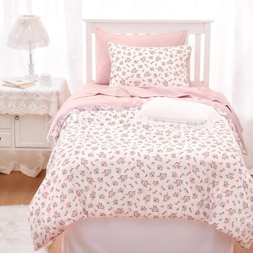 Wake In Cloud Coquette Duvet Cover Set Pink Floral