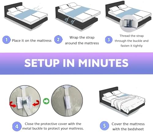 AINTE Twin to King Bed Converter with Straps and Buckles 1