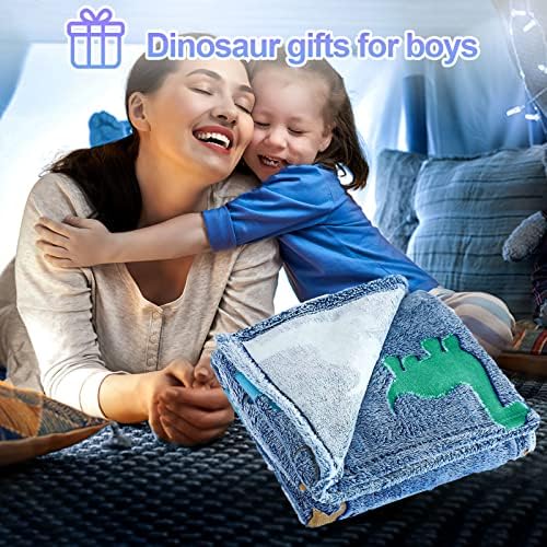 TEHALK Dinosaur Glow in the Dark Throw Blanket for Kids 1