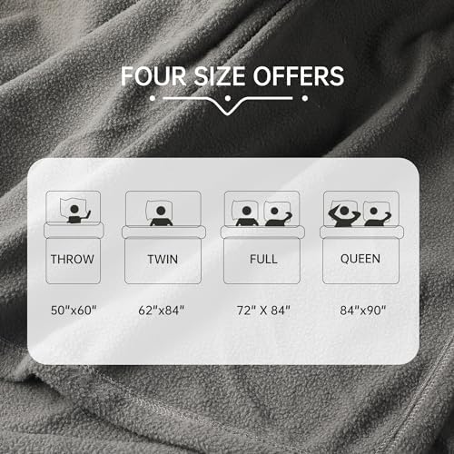 McJaw Electric Heated Blanket 72x84 Ash Grey