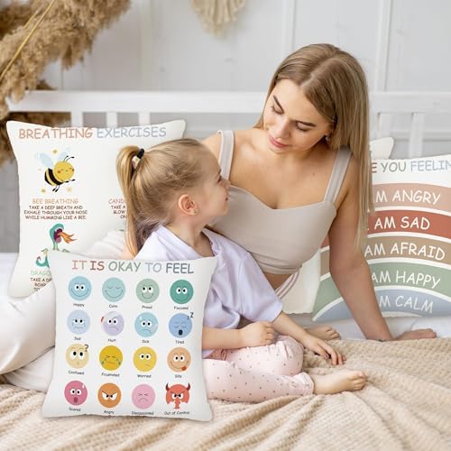 Boho Calming Corner Pillow Covers Set of 4