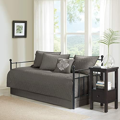 Madison Park Reversible Daybed Cover Set - 6 Piece with Shams and Bedskirt