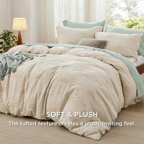 Bedsure Boho Kids Duvet Cover - Sun Design King Size 104x90
