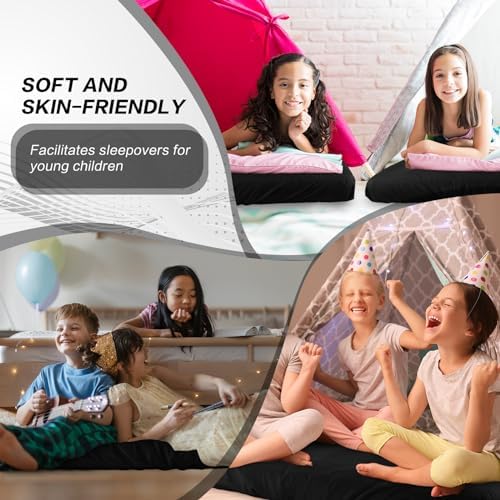 Breling Kids Fitted Sheets 2 Pcs for Air Mattress Sleepover Camping