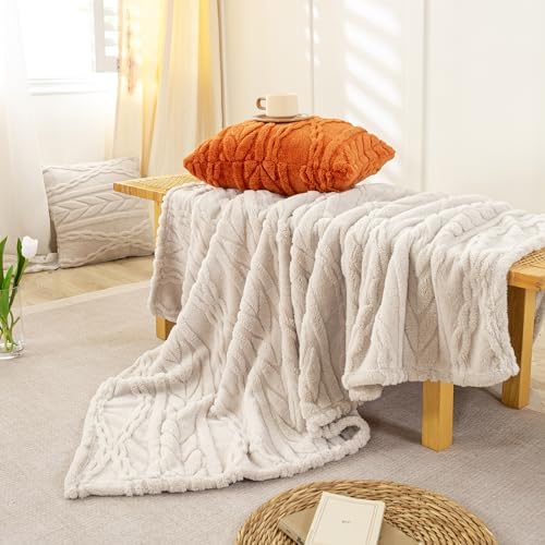YUSOKI Sherpa Throw Blanket - 3D Stylish Design 50x65 Inches