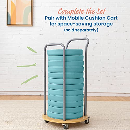 ECR4Kids Floor Cushions 6-Piece Set Soft Flexible