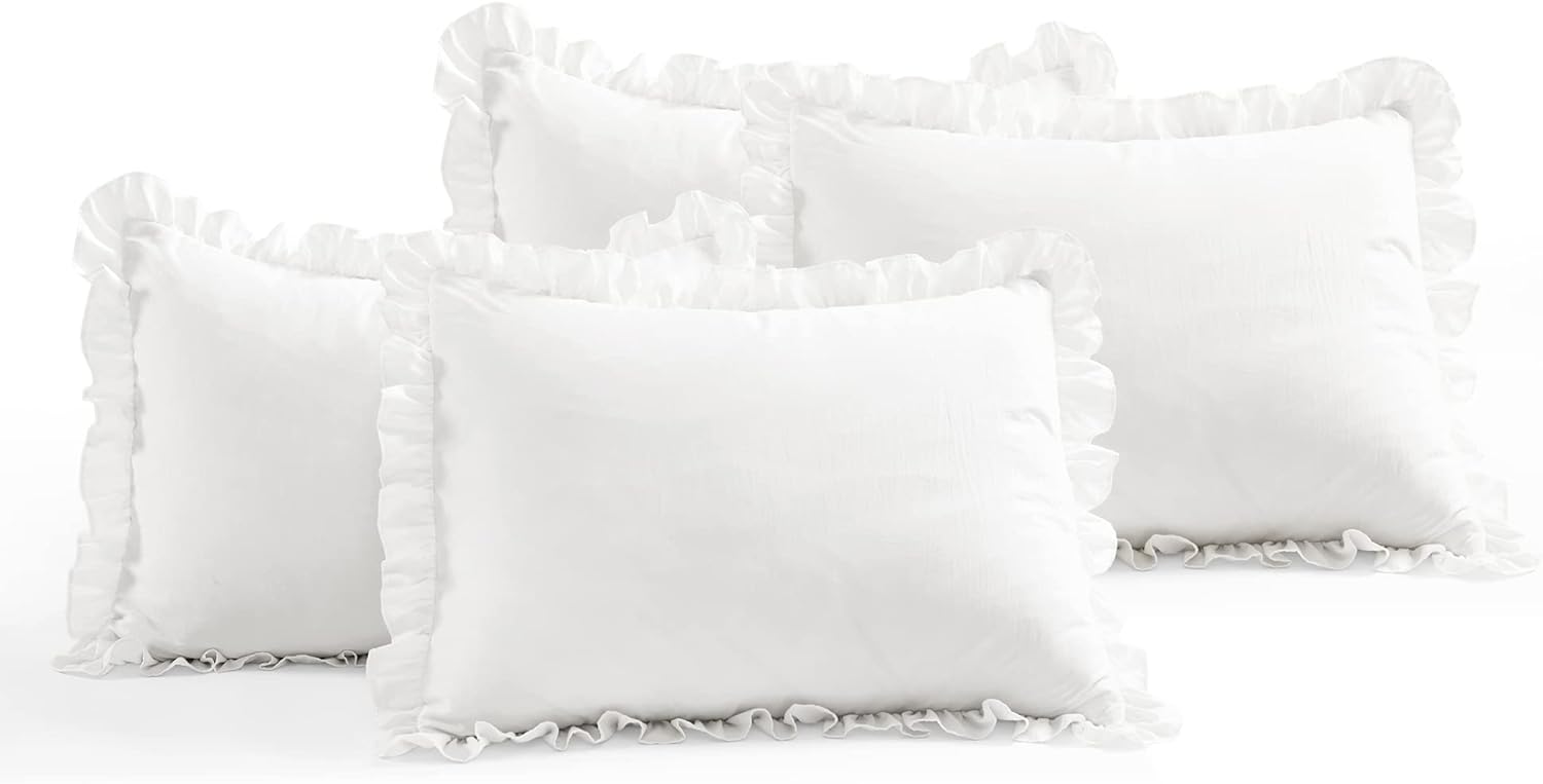 Lush Decor Ruffle Skirt Daybed Cover 5 Piece Set - White