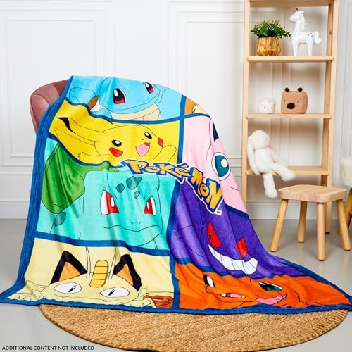Pokemon Soft Fleece Bed Blanket - 51 x 59 Inches