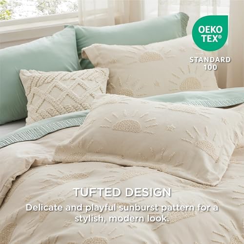 Bedsure Boho Kids Duvet Cover - Sun Design King Size 104x90