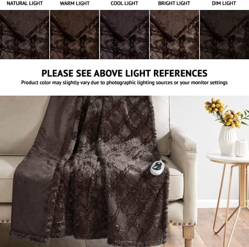 Beautyrest Heated Throw Blanket with Ogee Pattern
