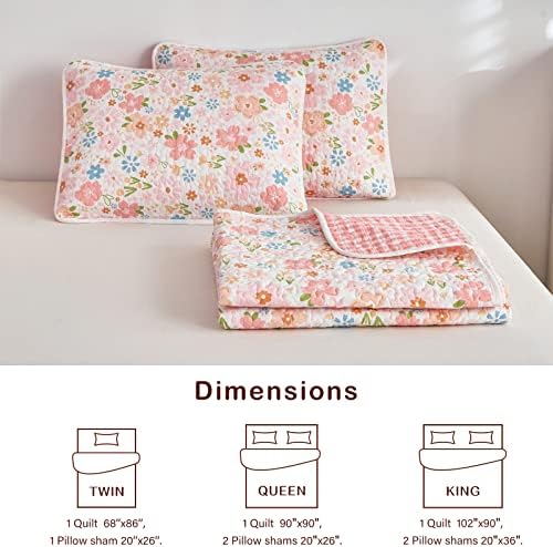 Joyreap 2 Piece Cotton Quilt Set for Girls