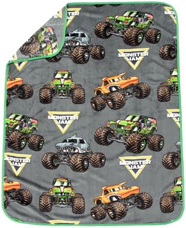 Jay Franco Monster Jam Grave Digger Throw Blanket Pillow Set