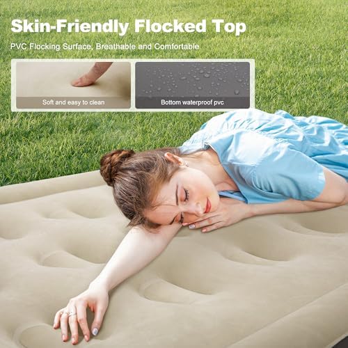 ALPHA CAMP 19 Twin Air Mattress with Pump and Pillow