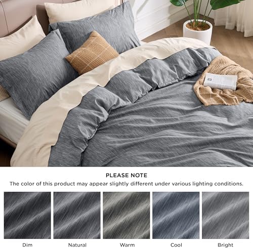 Bedsure Duvet Cover King Size - 3 Piece Set with Zipper Closure