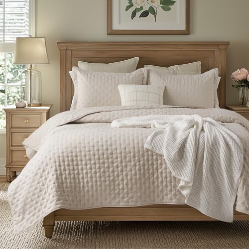 Bedsure King Quilt Set - Ultra Soft Breathable Anti-Static All-Season Bedding Set