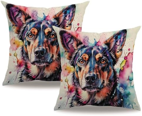 7COLORROOM Watercolor Animal Throw Pillow Covers 2Pack