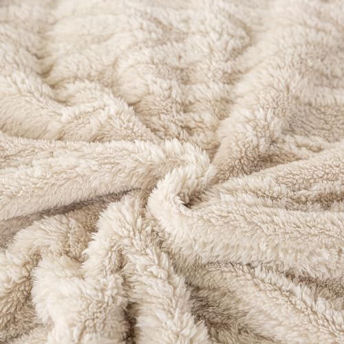 YUSOKI Sherpa Throw Blanket - 3D Stylish Design 50x65 Inches