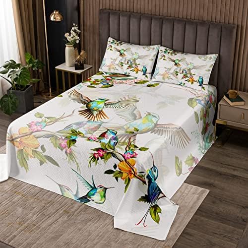 Erosebridal Birds Quilt King Bedspread Set
