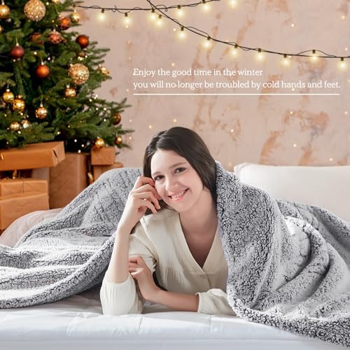Sealy Heated Throw Blanket 50x60 with 6 Heating Levels