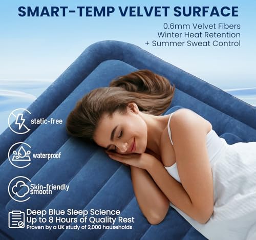 KINGJERRY Twin XL Air Mattress with Built-in Pump