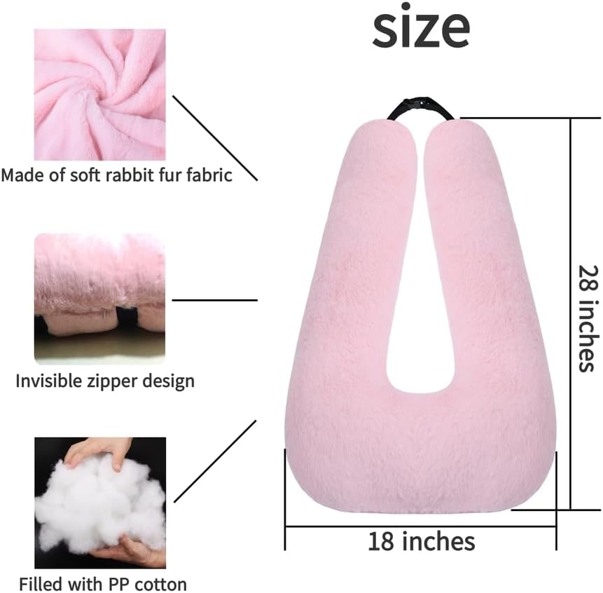 FHSGGP Travel Pillow for Kids and Adults Pink
